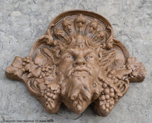 Load image into Gallery viewer, Greenman Satyr Bacchus Wall Plaque sculpture Sconce www.Neo-Mfg.com 12&quot; home decor art Roman Greek God Wine
