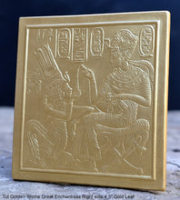 Load image into Gallery viewer, History Egyptian King Tutankhamun Tut Golden Shrine Great Enchantress Right side Sculpture 4.5&quot; www.Neo-Mfg.com Museum Reproduction k4
