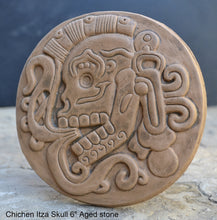 Load image into Gallery viewer, History Aztec Maya Mesoamerica Chichen Itza Skull plaque wall Sculpture Statue www.Neo-Mfg.com 6"
