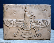 Load image into Gallery viewer, Assyrian Ahura Mazda Faravahar Persian Persepolis art Wall Sculpture 12&quot; www.Neo-Mfg.com a8
