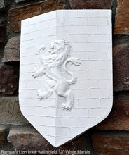 Load image into Gallery viewer, Coat Arms Rampant Lion brick wall shield sculpture plaque www.NEO-MFG.com 13"
