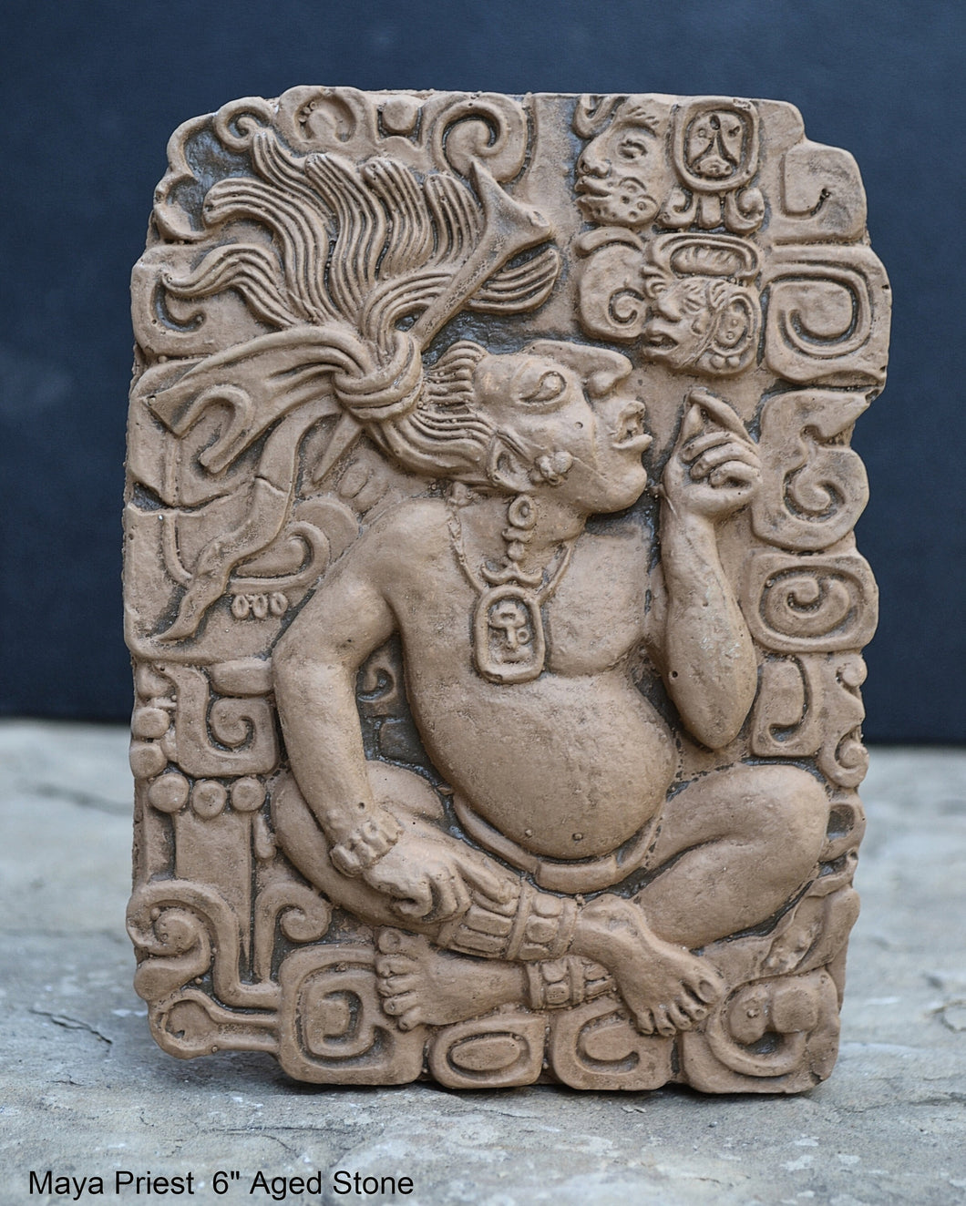Aztec Maya Mesoamerica Priest plaque wall Sculpture relief www.Neo-Mfg.com 6