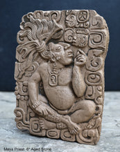 Load image into Gallery viewer, Aztec Maya Mesoamerica Priest plaque wall Sculpture relief www.Neo-Mfg.com 6&quot; k2
