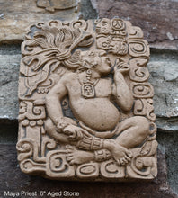 Load image into Gallery viewer, Aztec Maya Mesoamerica Priest plaque wall Sculpture relief www.Neo-Mfg.com 6&quot; k2
