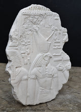Load image into Gallery viewer, Egyptian Tomb Horemheb Flacon head god Ra Horus sculpture wall art frieze fragment www.Neo-Mfg.com 10.5&quot; n1
