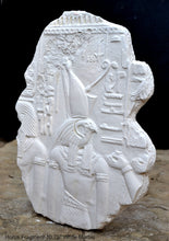 Load image into Gallery viewer, Egyptian Tomb Horemheb Flacon head god Ra Horus sculpture wall art frieze fragment www.Neo-Mfg.com 10.5&quot; n1
