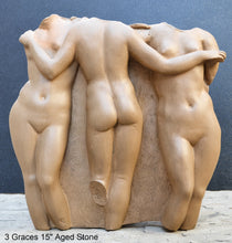 Load image into Gallery viewer, Roman Greek 3 Graces Three Sculpture Statue www.Neo-mfg.com relic plaque 15&quot;

