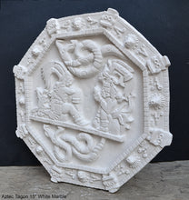 Load image into Gallery viewer, History MAYAN AZTEC Tagon Temple of Feathered serpent ritual Sculptural wall relief plaque 15&quot; Museum Quality www.Neo-Mfg.com
