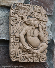 Load image into Gallery viewer, Aztec Maya Mesoamerica Priest plaque wall Sculpture relief www.Neo-Mfg.com 6" k2
