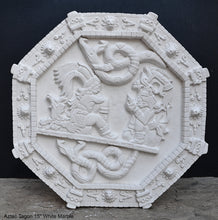Load image into Gallery viewer, History MAYAN AZTEC Tagon Temple of Feathered serpent ritual Sculptural wall relief plaque 15&quot; Museum Quality www.Neo-Mfg.com
