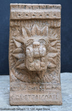 Load image into Gallery viewer, History Feathered Serpent Head of Quetzalcoaltl Aztec Maya Artifact Carved Sculpture Statue 12.125&quot; www.Neo-Mfg.com
