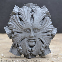 Load image into Gallery viewer, Nature Greenman Jack-O Green Man of Canterbury Cathedral's Black Prince's Chantry Roof Boss sculpture wall plaque 4" www.Neo-Mfg.com
