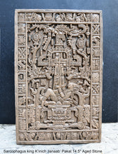 Load image into Gallery viewer, History Aztec Mayan sarcophagus of king K’inich Janaab’ Pakal wall plaque art 14.5&quot; www.Neo-Mfg.com high relief detail
