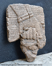 Load image into Gallery viewer, Sumerian Cuneiform Fragment Hand Guda Winged Genius sculpture wall plaque www.neo-mfg.com
