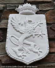 Load image into Gallery viewer, Decor Coat of Arms Griffin Crown wall plaque sign 19&quot; Grand www.Neo-Mfg.com home garden decor art medieval
