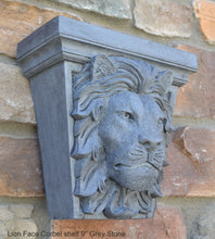 Load image into Gallery viewer, Animal Lion Face Corbel shelf Column plaque Fragment relief www.Neo-Mfg.com 9&quot; each home decor
