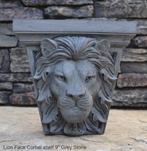 Load image into Gallery viewer, Animal Lion Face Corbel shelf Column plaque Fragment relief www.Neo-Mfg.com 9&quot; each home decor
