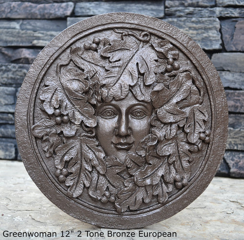 Nature Garden Greenwoman Sculpture Plaque 12