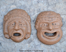 Load image into Gallery viewer, Roman Greek Hellenistic theatrical masks Sculpture Wall 7&quot; tall www.Neo-Mfg.com
