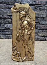 Load image into Gallery viewer, Roman Greek Hellenistic Sepulchral Warrior Stone Carving Sculpture Wall Frieze 5th cen BC 16&quot; tall www.Neo-Mfg.com
