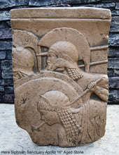Load image into Gallery viewer, Roman Greek Hera Siphnian Sanctuary Apollo Sculptural Wall frieze plaque Fragment relief www.Neo-Mfg.com 16&quot; home decor

