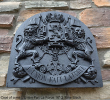 Load image into Gallery viewer, Coat of arms L’Union Fait La Force wall plaque relief statue sculpture 16" www.Neo-Mfg.com
