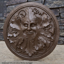 Load image into Gallery viewer, Nature Garden Greenman wink Sculpture Plaque 12&quot; Neo-Mfg
