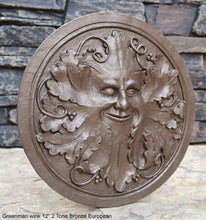 Load image into Gallery viewer, Nature Garden Greenman wink Sculpture Plaque 12" Neo-Mfg
