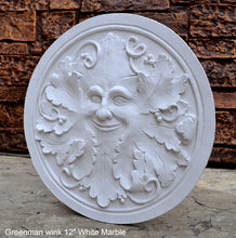 Load image into Gallery viewer, Nature Garden Greenman wink Sculpture Plaque 12&quot; Neo-Mfg
