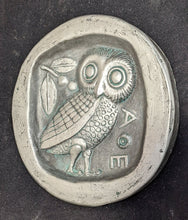 Load image into Gallery viewer, Roman Greek Athena Owl 6&quot; Sculpture statue wall plaque
