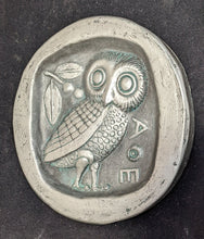 Load image into Gallery viewer, Roman Greek Athena Owl 6" Sculpture statue wall plaque

