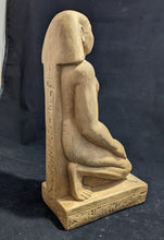 Load image into Gallery viewer, Egyptian Kneeling Figure of Hor-wedja Artifact Carved Sculpture Statue Museum Reproduction
