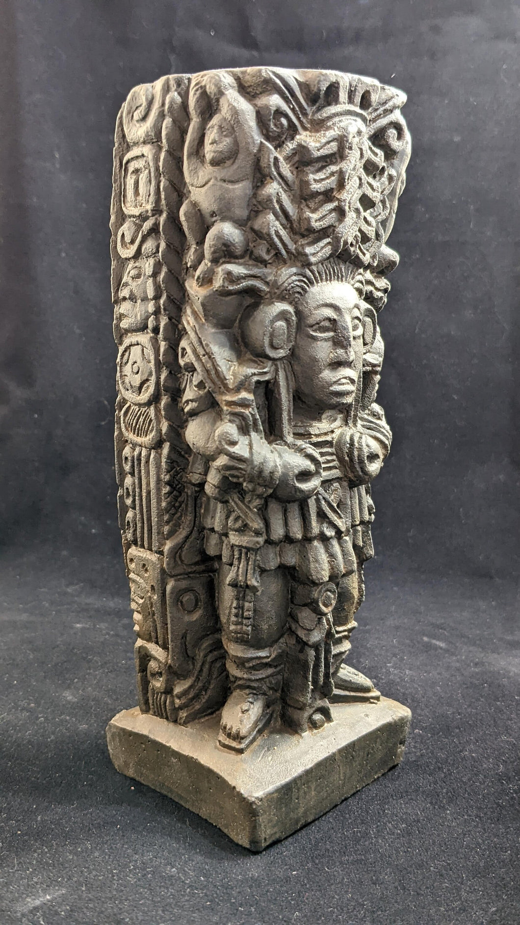 Aztec Maya Mesoamerica Totem Stela carving Artifact Stelae 8.25