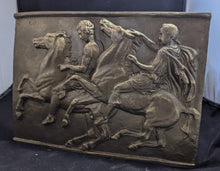 Load image into Gallery viewer, Roman Greek Parthenon Horsemen riders frieze block Artifact Carved Sculpture Statue www.Neo-Mfg.com 14&quot;
