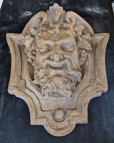 Satyr Bacchus Dionysus good of wine sculpture wall fragment Large 20