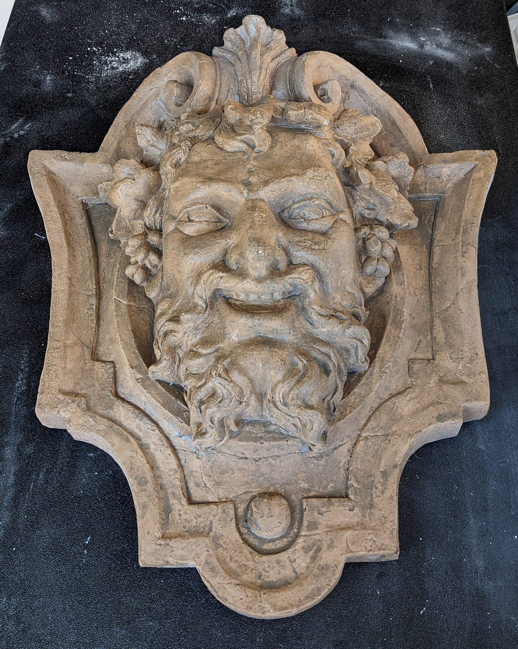Satyr Bacchus Dionysus good of wine sculpture wall fragment Large 20