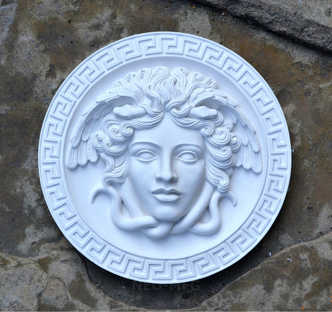 History Medusa Artifact Carved wall plaque Sculpture Statue 8