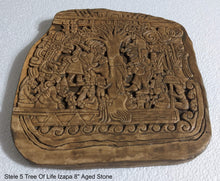 Load image into Gallery viewer, Aztec Mayan Stele 5 Tree Of Life Izapa Olmec Sculpture wall plaque 8&quot; www.Neo-Mfg.com
