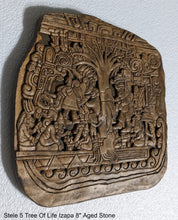 Load image into Gallery viewer, Aztec Mayan Stele 5 Tree Of Life Izapa Olmec Sculpture wall plaque 8" www.Neo-Mfg.com
