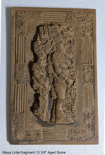 Load image into Gallery viewer, Aztec Mayan Yaxchilán Lintel Sculpture 13 3/8&quot; www.Neo-Mfg.com Plaque relief carving
