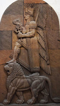 Load image into Gallery viewer, Babylonian Bass relief of Haldi sculpture wall plaque 12&quot; www.NEO-MFG.com
