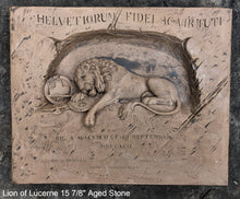 Load image into Gallery viewer, Lion of Lucerne wall plaque relief Sculpture Statue 15 7/8&quot; www.Neo-Mfg.com home decor Grand size
