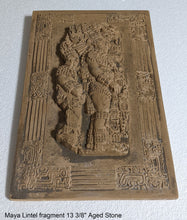 Load image into Gallery viewer, Aztec Mayan Yaxchilán Lintel Sculpture 13 3/8&quot; www.Neo-Mfg.com Plaque relief carving
