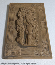 Load image into Gallery viewer, Aztec Mayan Yaxchilán Lintel Sculpture 13 3/8" www.Neo-Mfg.com Plaque relief carving

