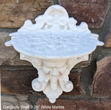 Load image into Gallery viewer, Gargoyle Satyr wall Shelf corbel Grotesque goblin sculpture www.NEO-MFG.com 9.25&quot; winged greenman leaf face

