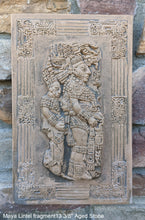 Load image into Gallery viewer, Aztec Mayan Yaxchilán Lintel Sculpture 13 3/8&quot; www.Neo-Mfg.com Plaque relief carving
