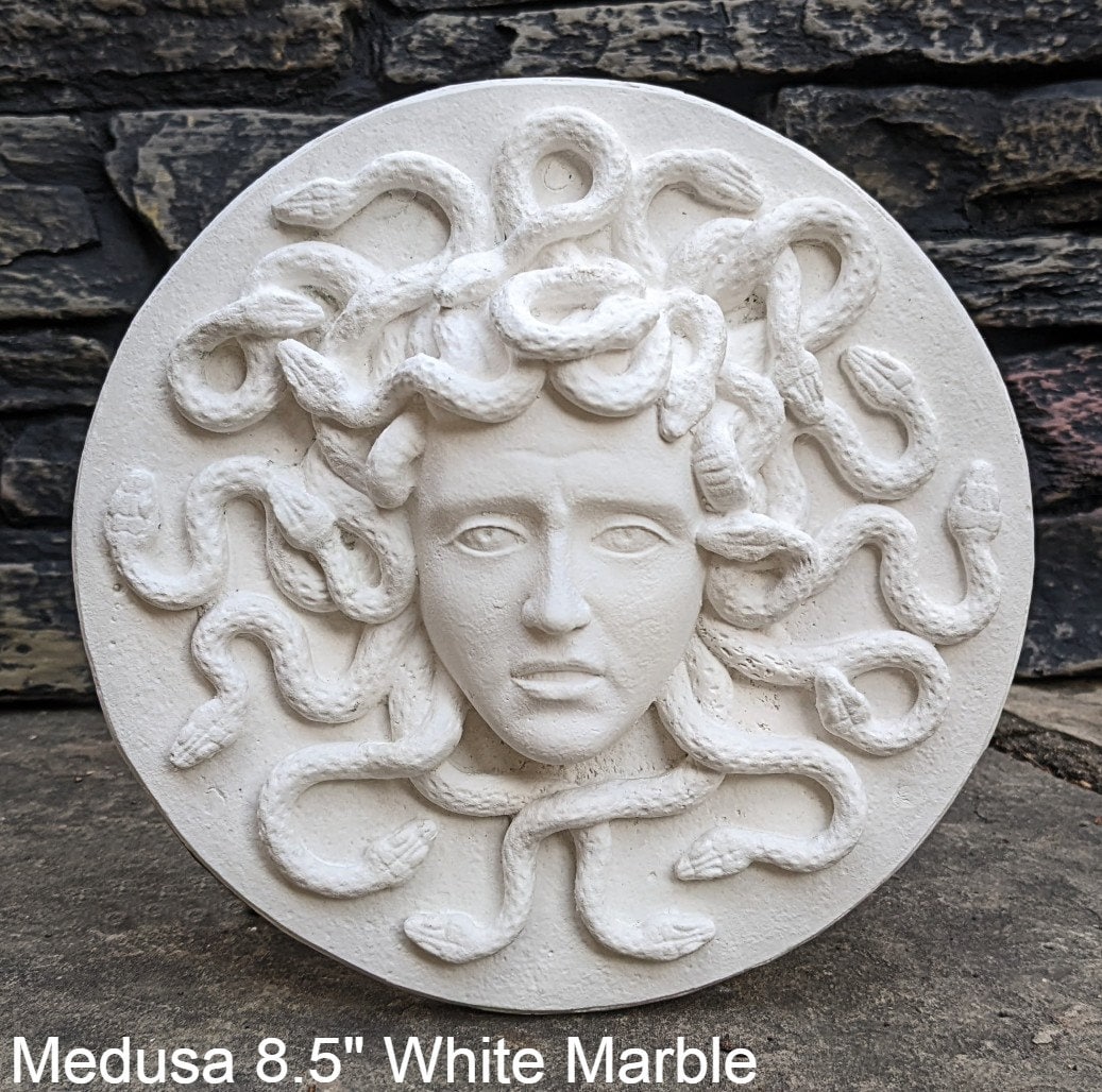 Roman Greek Medusa Sculptural wall relief plaque www.Neo-Mfg.com 8.5