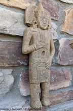 Load image into Gallery viewer, History MAYAN AZTEC Huastec Life-Death Sculptural wall relief plaque 13&quot; www.Neo-Mfg.com
