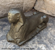 Load image into Gallery viewer, History Egyptian Amenhotep II Sphinx Sculpture Statue www.Neo-mfg.com 7.5&quot; Museum reproduction
