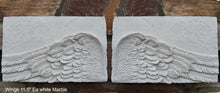 Load image into Gallery viewer, Angel Wings 2pc wall sculpture statue plaque www.Neo-Mfg.com Memorial 11.5" each - Sold as Pair
